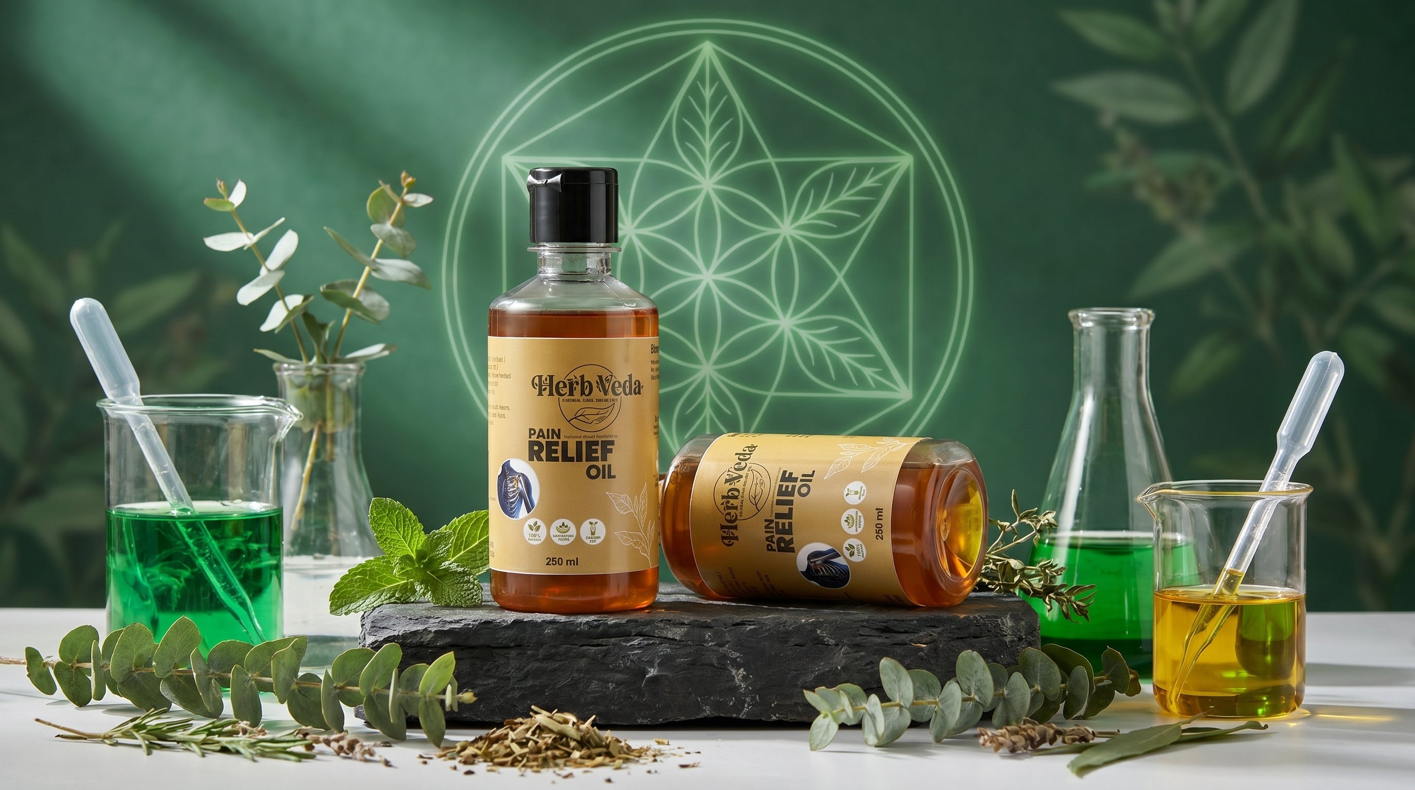 Herb Veda Pain Relief Oil – 100% Ayurvedic & Fast-Acting Formula