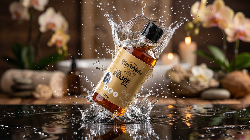 Herb Veda Pain Relief Oil – 100% Ayurvedic & Fast-Acting Formula