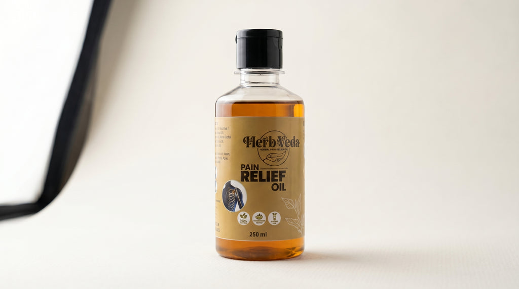 Herb Veda Pain Relief Oil – 100% Ayurvedic & Fast-Acting Formula