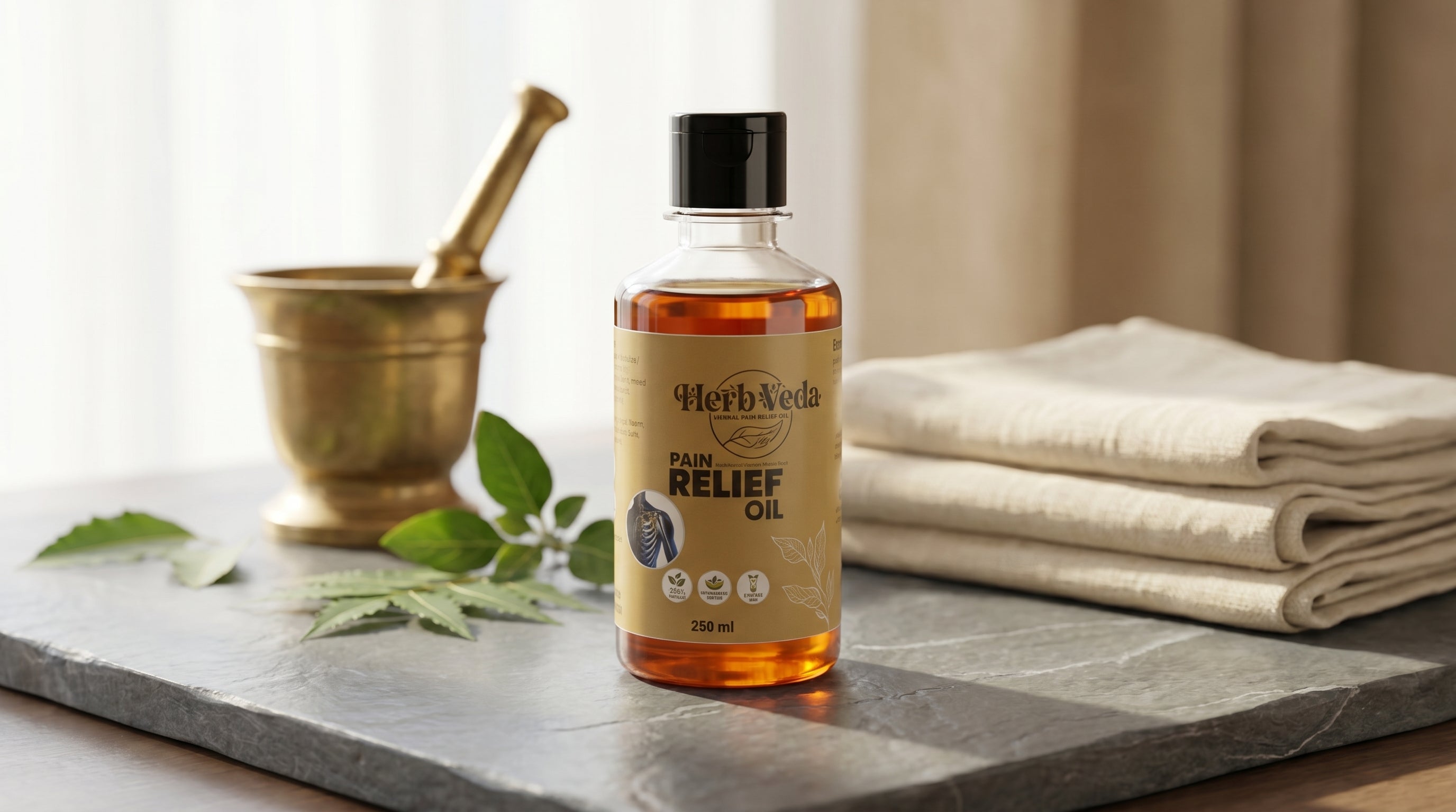 Herb Veda Pain Relief Oil – 100% Ayurvedic & Fast-Acting Formula