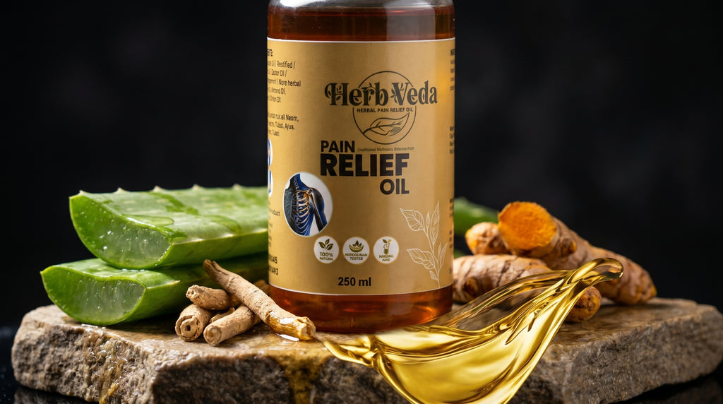 Herb Veda Pain Relief Oil – 100% Ayurvedic & Fast-Acting Formula